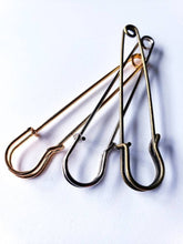 Load image into Gallery viewer, Collar Safety Pin Set - Gold, Silver & Brass