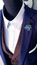 Load image into Gallery viewer, Crystal Octopus Lapel Pin