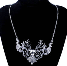 Load image into Gallery viewer, Deer Head Pendant Necklace