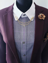 Load image into Gallery viewer, Crystal Bowtie Collar Chain Pin