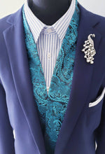 Load image into Gallery viewer, Silver Gold Peacock Brooch Bridal Pin