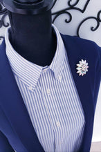 Load image into Gallery viewer, AB Crystal Flower Lapel Brooch Pins