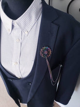 Load image into Gallery viewer, Multi-colored Chains and Pearl Lapel Pin