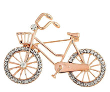 Load image into Gallery viewer, Elegant Crystal Rhinestones Bicycle Brooch Pin