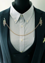 Load image into Gallery viewer, Snake Cloak Fastener Lapel Pin with Cardigan Chain
