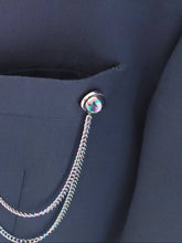 Load image into Gallery viewer, Multi-colored Chains and Pearl Lapel Pin