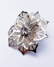 Load image into Gallery viewer, Rose Flower Crystal Rhinestone Metal Lapel Pin