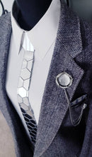 Load image into Gallery viewer, Crystal Rhinestones Grey Cat Eye Lapel Pin