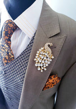 Load image into Gallery viewer, Rhinestone Peacock Brooch(Medium) Bridal Pin
