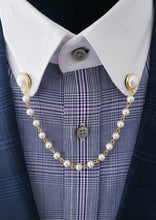 Load image into Gallery viewer, 12x12mm Ivory Pearl Collar Pin