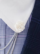 Load image into Gallery viewer, Flower Collar Pin with 3 Gold or Silver Chains