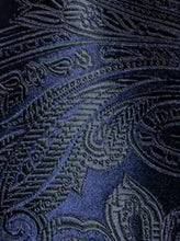 Load image into Gallery viewer, Men's Black Navy Floral Silk Necktie Set