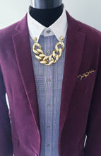 Load image into Gallery viewer, Hip Hop Pearl Collar Chain Pin