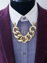 Load image into Gallery viewer, Hip Hop Pearl Collar Chain Pin
