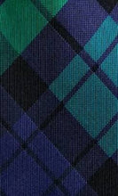 Load image into Gallery viewer, Men's Blue Green Necktie Pocket Square Cufflink Set