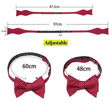 Load image into Gallery viewer, Silk Bowtie (Self-Tie) & Pocket Square with Woven Cufflink Set | Self-Tied Bowtie Set | Bowtie | Men's Bowtie, Neck Tie, Groomsmen, Grooms