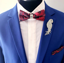 Load image into Gallery viewer, White Rhinestones Crystal Parrot Brooch Pin