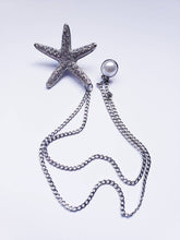 Load image into Gallery viewer, Crystal Rhinestones Starfish Lapel Pin