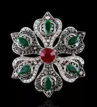Load image into Gallery viewer, Victorian Rhinestones Vintage Brooch Pin