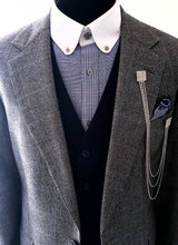 Load image into Gallery viewer, Crystal Rhinestone Chains Brooch Lapel Pin