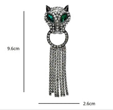 Load image into Gallery viewer, Crystal Panther Green Eyes Brooch Pin