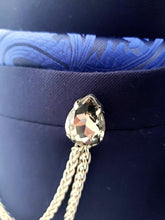 Load image into Gallery viewer, Crystal Rhinestones Lapel Pin with Silver Chains