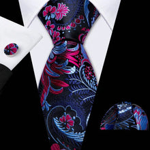 Load image into Gallery viewer, Men's Silk Necktie Pocket Square Cufflink Set