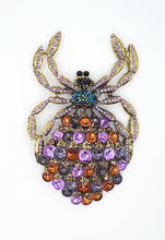 Load image into Gallery viewer, Crystal Rhinestones Spider Brooch Pin