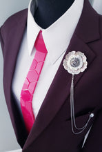 Load image into Gallery viewer, Pink Shiny Acrylic Hexagon Necktie
