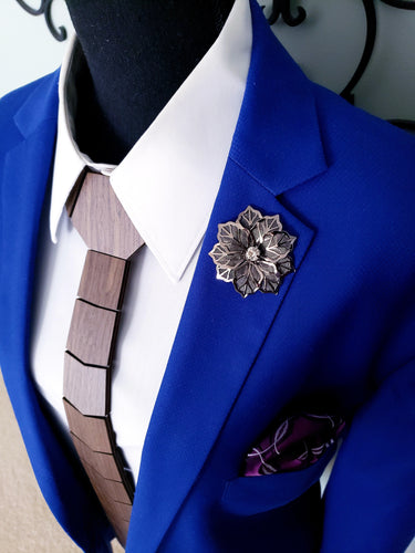 Brown Wood Laminate Necktie
