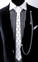 Load image into Gallery viewer, White Shiny Acrylic Necktie
