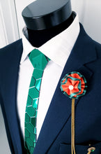 Load image into Gallery viewer, Green Mirror Acrylic Hexagon Necktie
