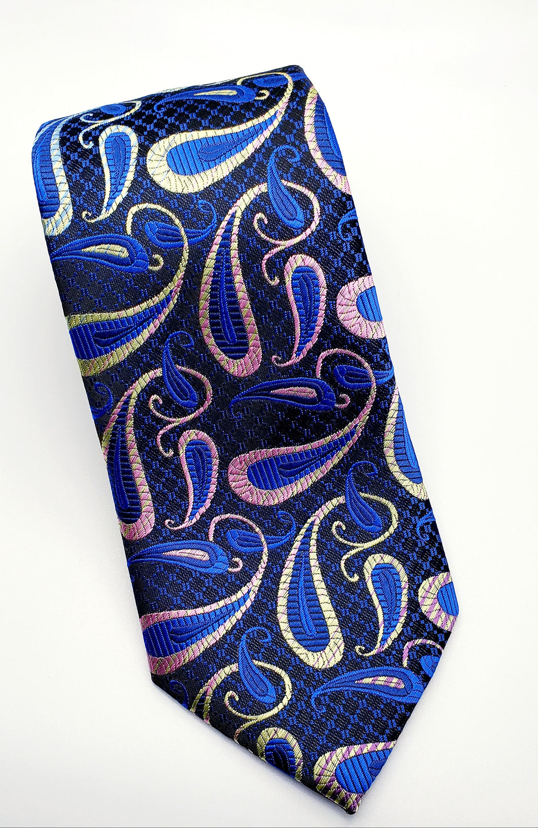 Silk Necktie and Pocket Square with Woven Cufflink Set