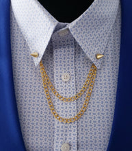 Load image into Gallery viewer, Metal Spike Double Collar Chain Pin
