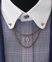 Load image into Gallery viewer, Black Spike Collar Chain Pin
