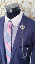 Load image into Gallery viewer, Elegant Crystal Rhinestone Lapel Pin with Chains
