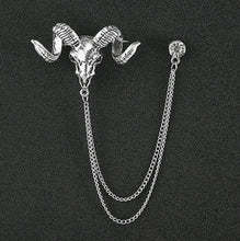 Load image into Gallery viewer, Ram Lapel Pin Brooch Badge Silver Pin
