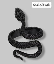 Load image into Gallery viewer, Adjustable Metal Snake Tie Ring

