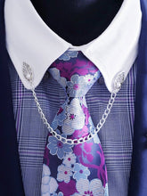 Load image into Gallery viewer, Pearl Leaf Collar Chain Pin
