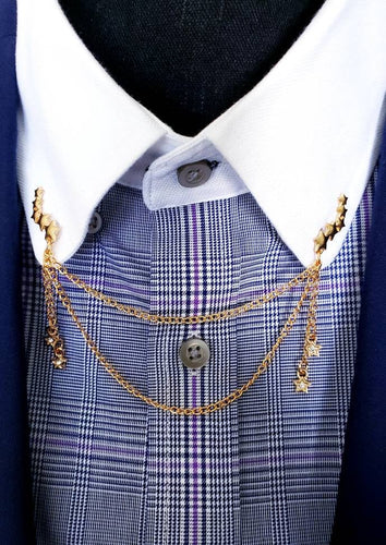Unisex Collar Chain with Star Dangles 