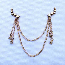 Load image into Gallery viewer, Unisex Collar Chain with Star Dangles 
