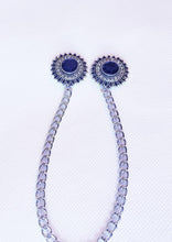 Load image into Gallery viewer, Black Collar Lapel Pin with Chain
