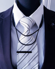 Load image into Gallery viewer, Winged Collar Pin With Black Crystals Bling
