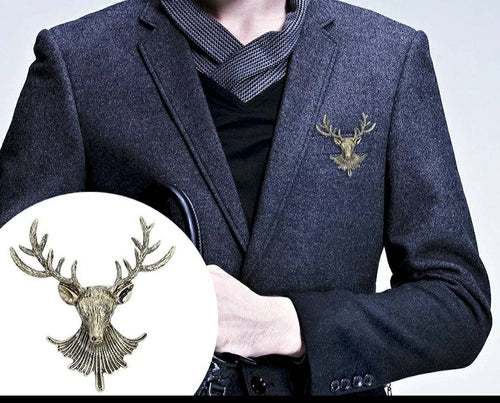 Brooch Pin Deer Head Lapel Pin