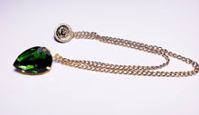 Load image into Gallery viewer, Emerald Green Crystal Lapel Pin

