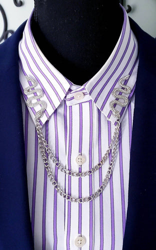 Crystal Snake Collar Chains Pin