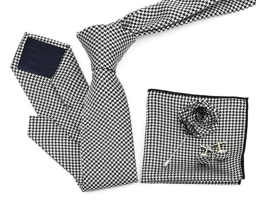 Men's Silk Necktie Set (Slim) - 4 Pcs