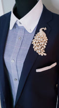 Load image into Gallery viewer, Peacock Crystal Brooch Rhinestone Bridal Pin
