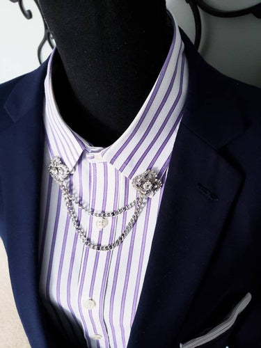 Crystal Star Collar Chain Pin