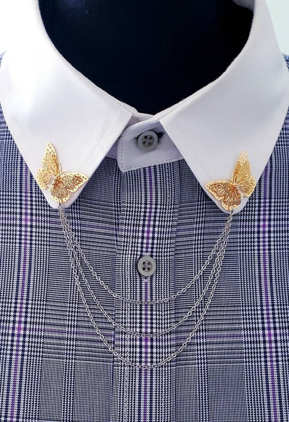 Butterfly Collar Chain Pin